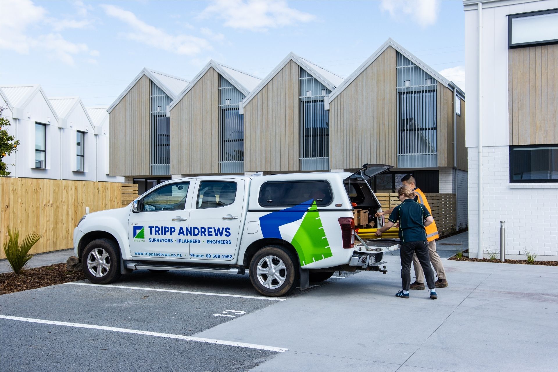 Tripp Andrews truck at auckland surveyor client site